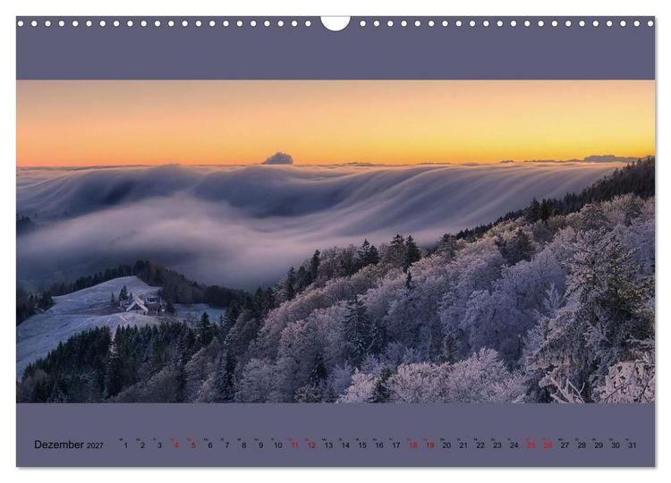 Produktbild: Fogscapes - magische Nebellandschaften (Wandkalender 2027 DIN A3 quer), CALVENDO Monatskalender
