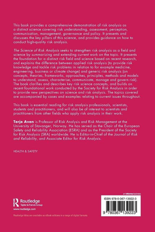 Produktbild: The Science of Risk Analysis