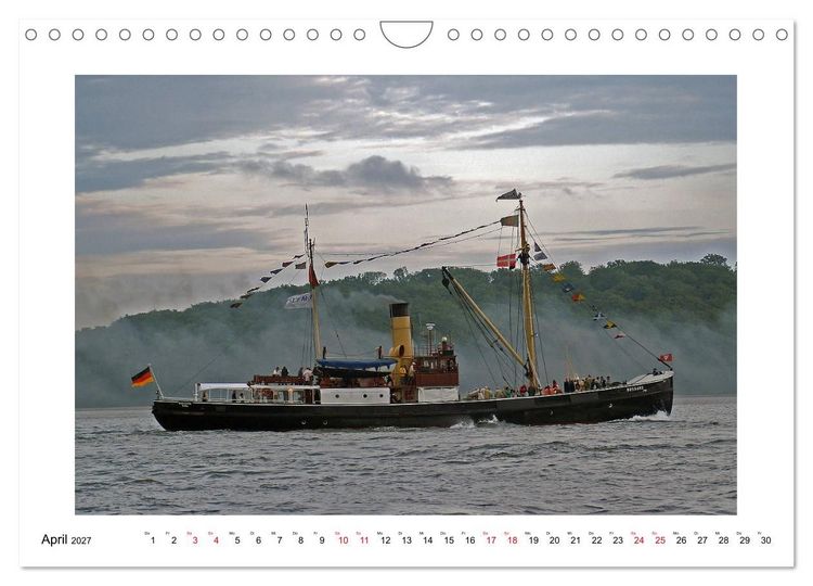 Produktbild: Rauchfahnen &uuml;ber der Ostsee - Schiffe unter Dampf (Wandkalender 2027 DIN A4 quer), CALVENDO Monatskalender