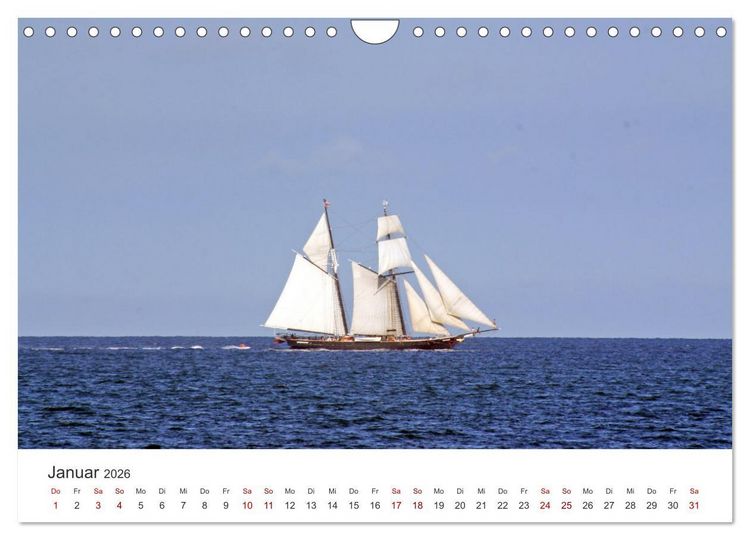 Produktbild: Segeln - Kurs aufs offene Meer. (Wandkalender 2026 DIN A4 quer), CALVENDO Monatskalender
