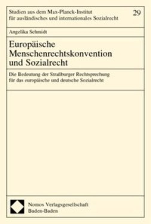 Produktbild: Europäische Menschenrechtskonvention und Sozialrecht