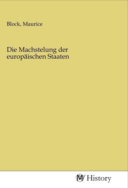 Produktbild: Die Machstelung der europ&auml;ischen Staaten