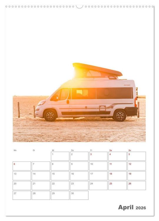 Produktbild: Camper Tr&auml;ume Urlaub auf vier R&auml;dern (hochwertiger Premium Wandkalender 2026 DIN A2 hoch), Kunstdruck in Hochglanz