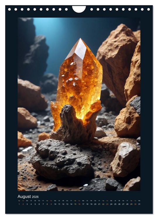Produktbild: Fantastische Mineralien - Geheimnisvolle Sch&auml;tze (Wandkalender 2026 DIN A4 hoch), CALVENDO Monatskalender