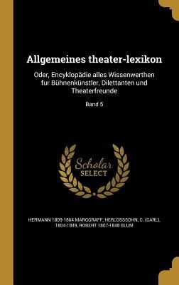 Produktbild: Allgemeines theater-lexikon