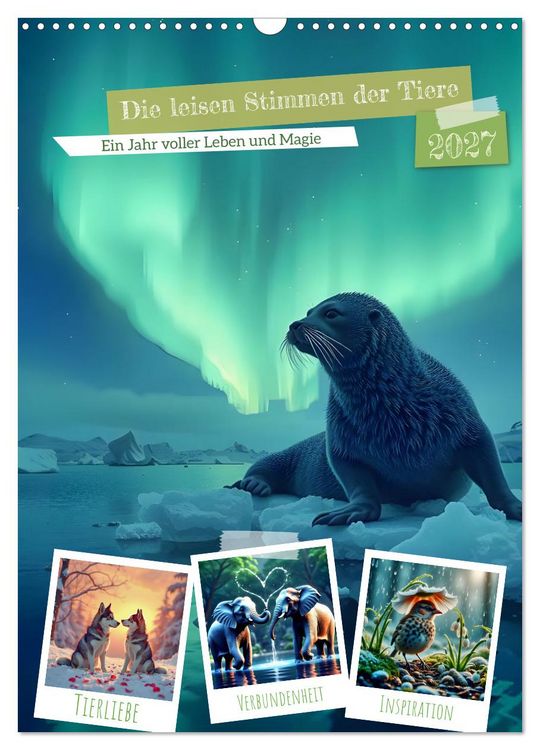 Produktbild: Die leisen Stimmen der Tiere (Wandkalender 2027 DIN A3 hoch), CALVENDO Monatskalender