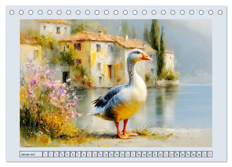 Produktbild: G&auml;nse. Geselliges Schnattern in der Natur (Tischkalender 2027 DIN A5 quer), CALVENDO Monatskalender