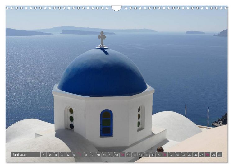 Produktbild: Santorini - Insel ewiger Liebe (Wandkalender 2026 DIN A3 quer), CALVENDO Monatskalender