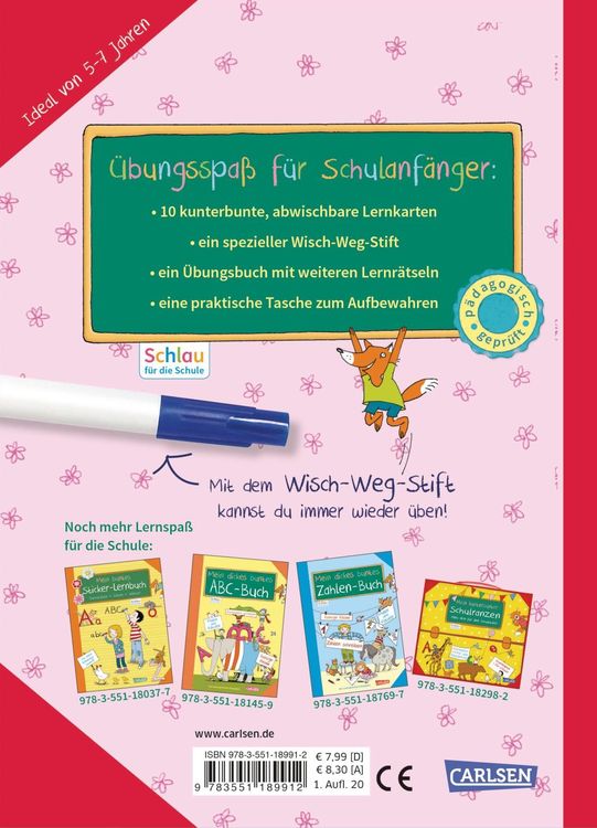 Produktbild: Schlau für die Schule: Mein Wisch-Weg-Set: Rätselspaß