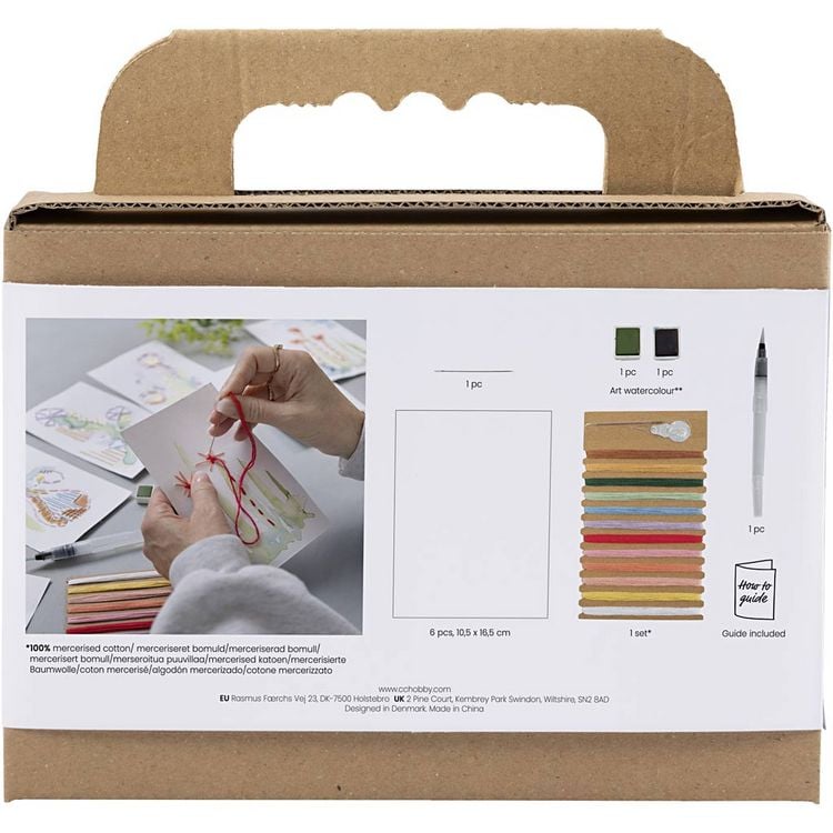 Produktbild: Creativ Company Mini Kreativ Set Sticken, Gem&auml;lde mit Stickerei, sortierte Farben