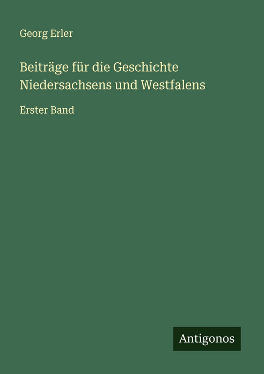 Produktbild: Beitr&auml;ge f&uuml;r die Geschichte Niedersachsens und Westfalens