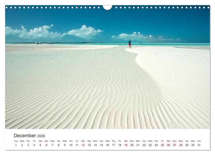 Produktbild: Caribbean beaches and the shades of blue (Wall Calendar 2026 DIN A3 landscape), CALVENDO 12 Month Wall Calendar