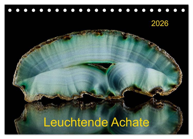 Produktbild: Leuchtende Achate (Tischkalender 2026 DIN A5 quer), CALVENDO Monatskalender