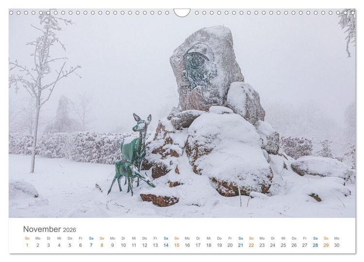 Produktbild: Oberhof - Urlaubsparadies am Rennsteig (Wandkalender 2026 DIN A3 quer), CALVENDO Monatskalender