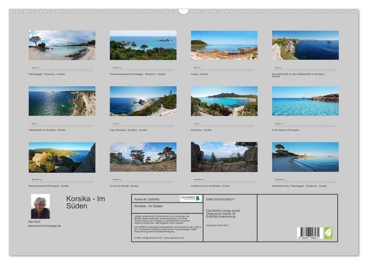Produktbild: Korsika - Im S&uuml;den (Wandkalender 2026 DIN A2 quer), CALVENDO Monatskalender