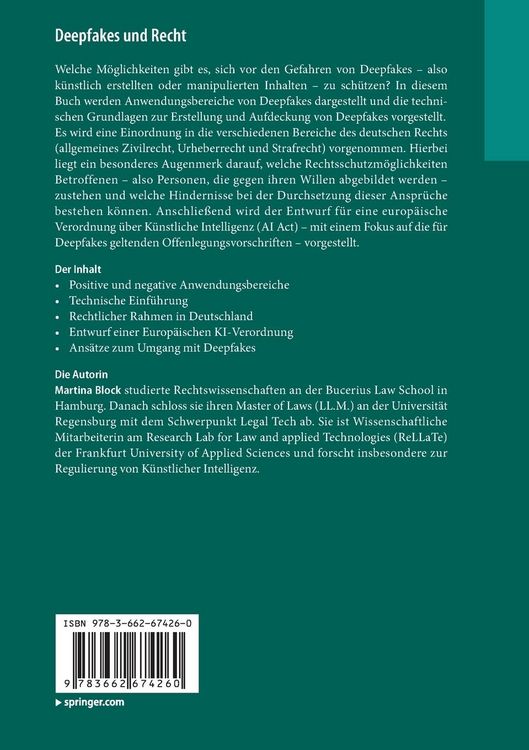 Produktbild: Deepfakes und Recht
