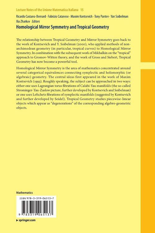 Produktbild: Homological Mirror Symmetry and Tropical Geometry