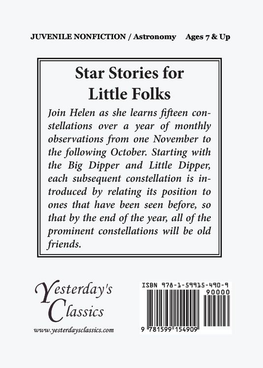 Produktbild: Star Stories for Little Folks (Yesterday's Classics)