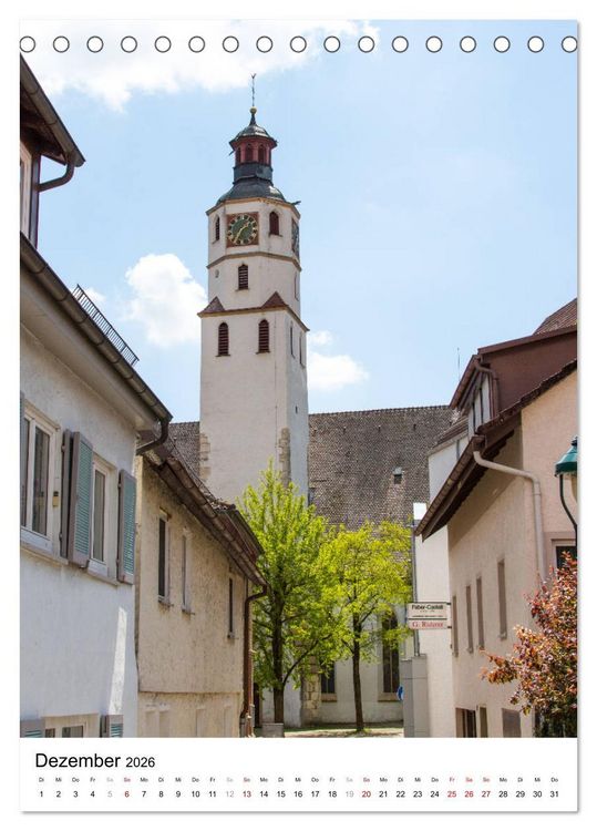 Produktbild: Blaubeuren I Das Kloster - Der Blautopf - Der Ort (Tischkalender 2026 DIN A5 hoch), CALVENDO Monatskalender