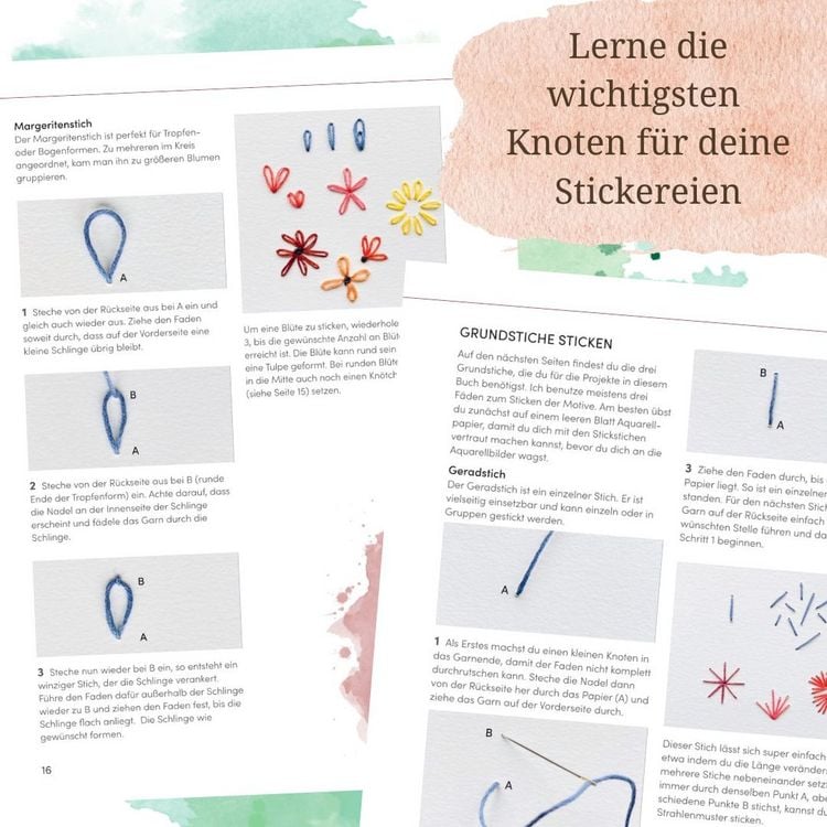 Produktbild: Wundervolle Watercolor Stickerei
