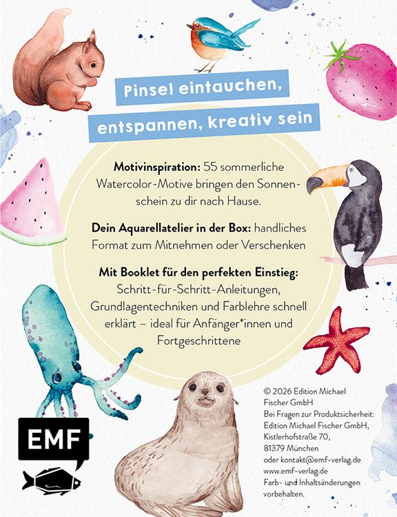 Produktbild: 55 x Watercolor &ndash; Motiv-Sammlung: Kartenset f&uuml;r 5-Minuten-Aquarelle