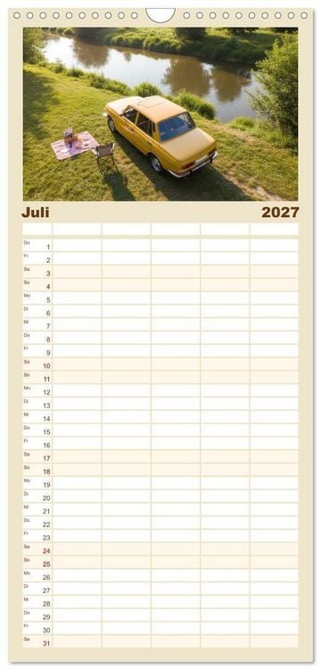 Produktbild: Familienplaner 2027 - Der Stolz vergangener Zeiten mit 5 Spalten (Wandkalender, 21 x 45 cm) CALVENDO