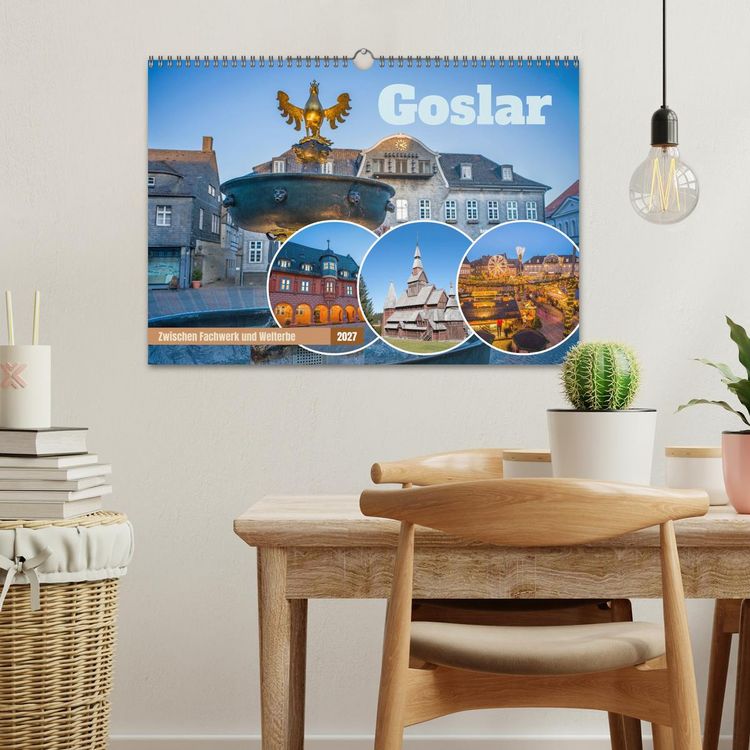 Produktbild: Goslar - Zwischen Fachwerk und Welterbe (Wandkalender 2027 DIN A3 quer), CALVENDO Monatskalender