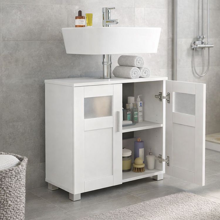Produktbild: Holz Badschrank Badunterschrank Waschbecken Nilari