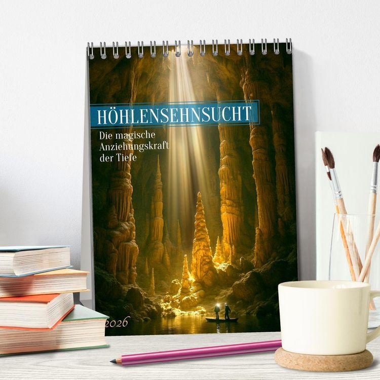 Produktbild: H&ouml;hlensehnsucht (Tischkalender 2026 DIN A5 hoch), CALVENDO Monatskalender
