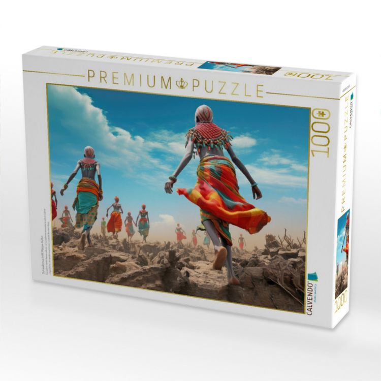 Produktbild: CALVENDO Puzzle Surrealismus trifft Massai-Kultur | 1000 Teile Lege-Gr&ouml;&szlig;e 64x48cm Foto-Puzzle f&uuml;r gl&uuml;ckliche Stunden