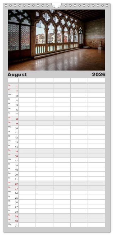 Produktbild: Familienplaner 2026 - Venedig - La Serenissima mit 5 Spalten (Wandkalender, 21 x 45 cm) CALVENDO