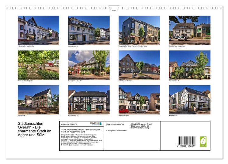 Produktbild: Stadtansichten Overath - Die charmante Stadt an Agger und S&uuml;lz (Wandkalender 2026 DIN A3 quer), CALVENDO Monatskalender