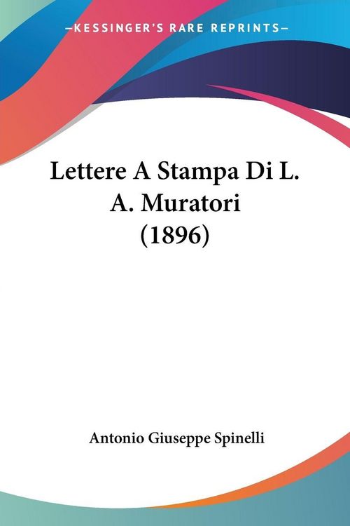 Produktbild: Lettere A Stampa Di L. A. Muratori (1896)