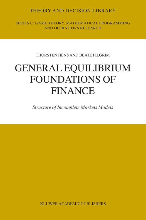 Produktbild: General Equilibrium Foundations of Finance