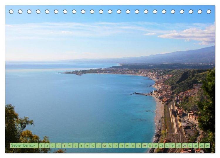 Produktbild: Taormina, die Stadt mit Blick auf den &Auml;tna (Tischkalender 2027 DIN A5 quer), CALVENDO Monatskalender