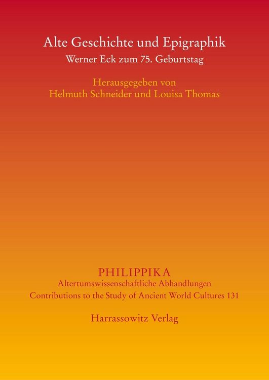 Produktbild: Alte Geschichte und Epigraphik