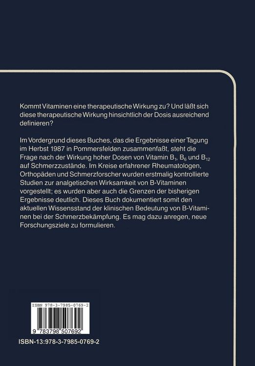 Produktbild: Klinische Bedeutung von Vitamin B1, B6, B12 in der Schmerztherapie