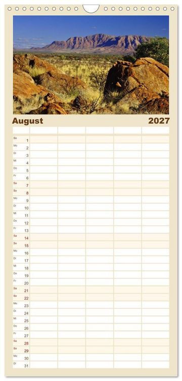 Produktbild: Familienplaner 2027 - Australien &bull; Impressionen mit 5 Spalten (Wandkalender, 21 x 45 cm) CALVENDO