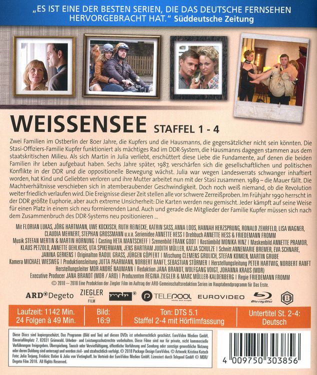 Produktbild: Weissensee - Staffel 1-4 [4 BRs]