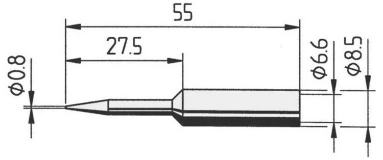 Produktbild: Ersa 0832SD L&ouml;tspitze Bleistiftform Inhalt 1 St.