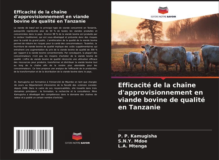 Produktbild: Efficacit&eacute; de la cha&icirc;ne d'approvisionnement en viande bovine de qualit&eacute; en Tanzanie
