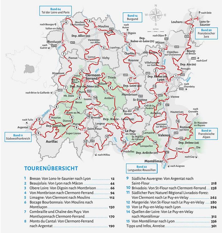 Produktbild: Entdeckertouren mit dem Wohnmobil Auvergne, Bresse, Beaujolais, Lyon