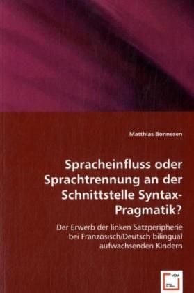 Produktbild: Bonnesen, M: Spracheinfluss oder Sprachtrennung an der Schni