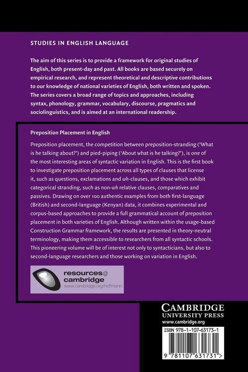 Produktbild: Preposition Placement in English