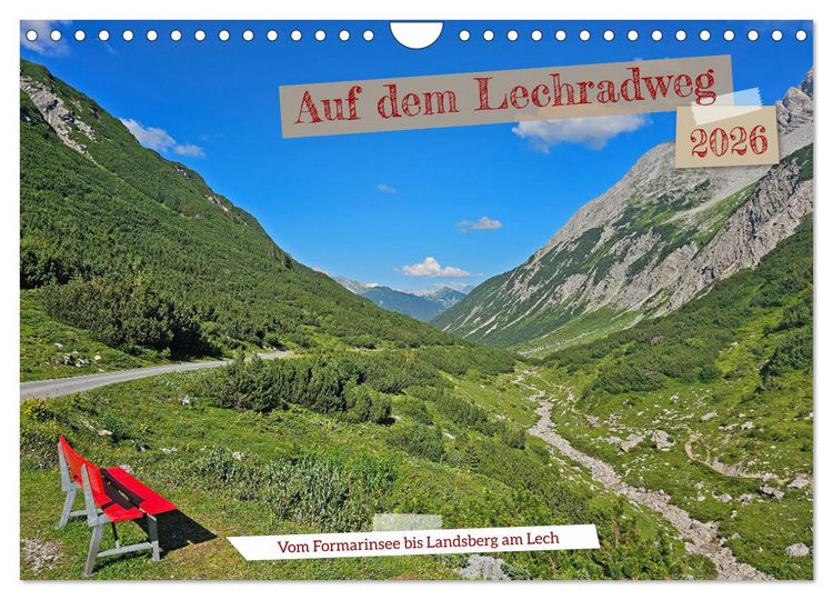 Produktbild: Vom Formarinsee bis Landsberg am Lech - Auf dem Lechradweg (Wandkalender 2026 DIN A4 quer), CALVENDO Monatskalender