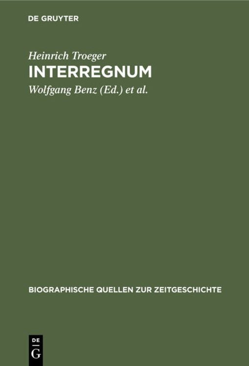 Bild vom Artikel Interregnum vom Autor Heinrich Troeger