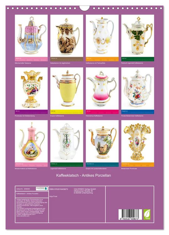 Produktbild: Kaffeeklatsch - Antikes Porzellan (Wandkalender 2026 DIN A3 hoch), CALVENDO Monatskalender
