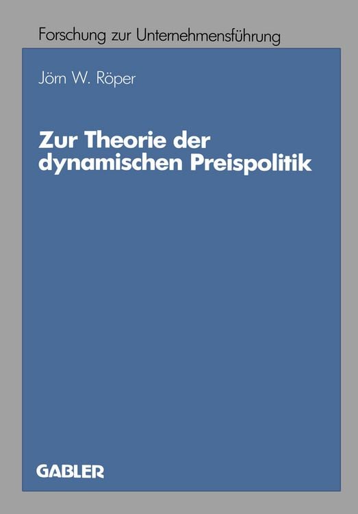Produktbild: Zur Theorie der dynamischen Preispolitik