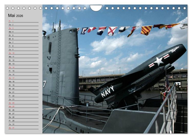 Produktbild: U-Boote. Milit&auml;rische Unget&uuml;me (Wandkalender 2026 DIN A4 quer), CALVENDO Monatskalender