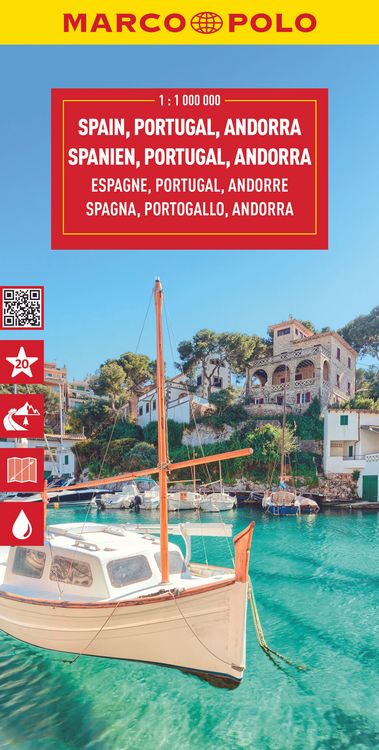 Produktbild: MARCO POLO Reisekarte Spanien, Portugal 1:1 Mio.